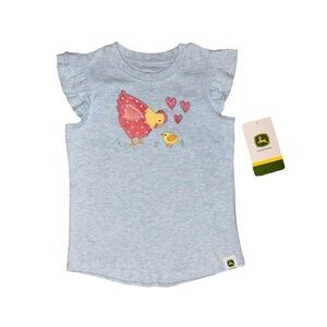 John Deere Flutter Sleeve Top 3T